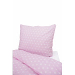 Bavlnené detské obliečky Top Beds 160 x 110 ružová s bielymi hviezdičkami